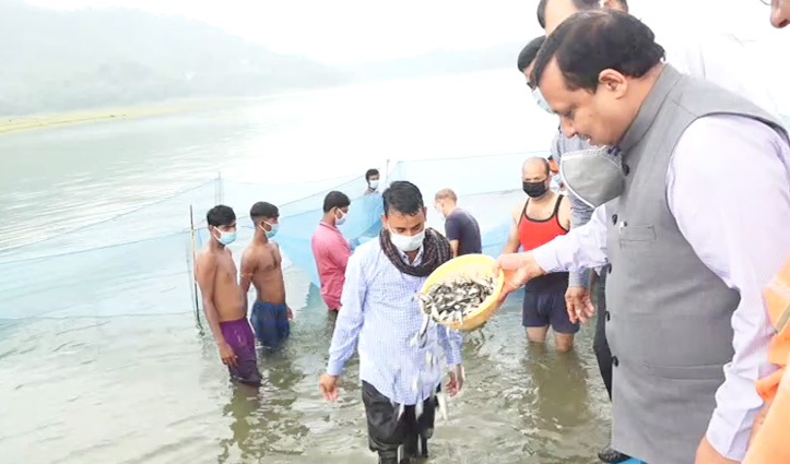 गोविंदसागर झील में डाला पं बंगाल से मंगवाया Fish Seed , ताकि चलती रहे मछुआरों की रोजी-रोटी