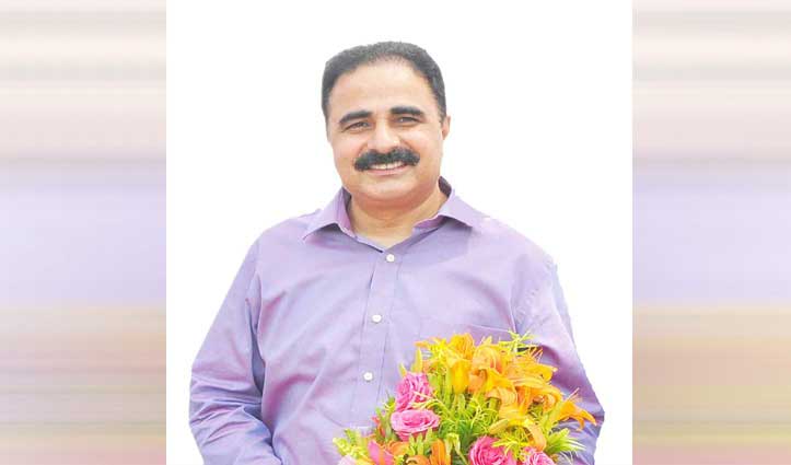 Shree Balaji Hospital CMD Dr. Rajesh Sharma greets people on Eid-ul-Fitr