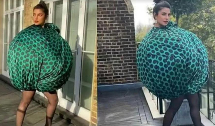 Priyanka Chopra ने पहनी अजीब ड्रेस, सोशल मीडिया पर लोगों ने कहा – गर्म हवा का गुब्बारा
