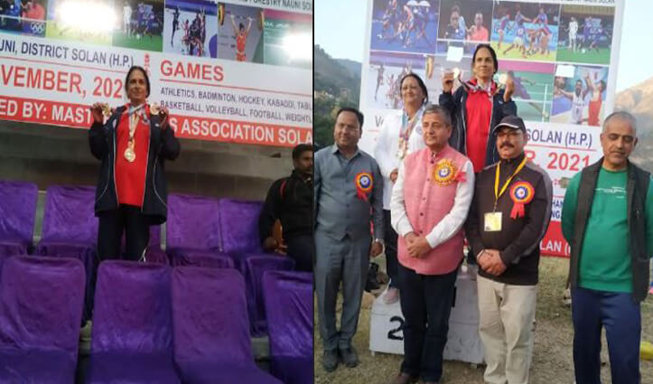 हिमाचल: स्टेट मास्टर्स गेम में मंजू ने दिखाया कमाल, 60 वर्ष की आयु में जीते 5 गोल्ड मेडल