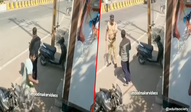 राहगीर ने की चोर की मदद, हुआ खुद का नुकसान, देखें वीडियो