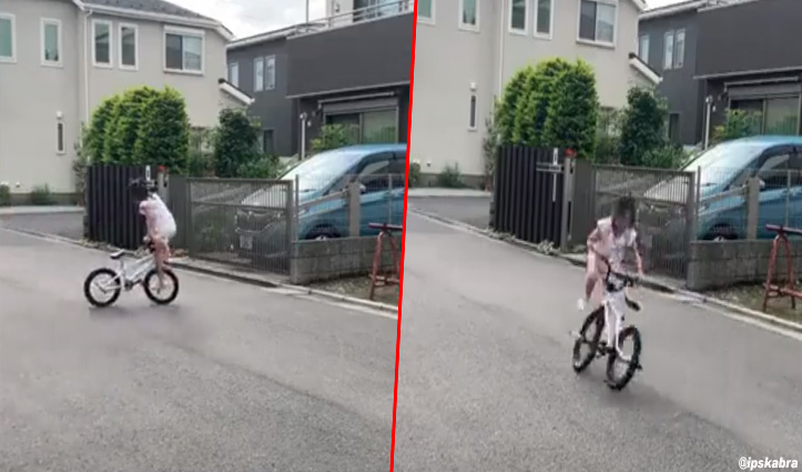 इस बच्ची ने साइकिल पर दिखाए ऐसे करतब कि लोगों ने दबा ली दांतों तले अंगुली