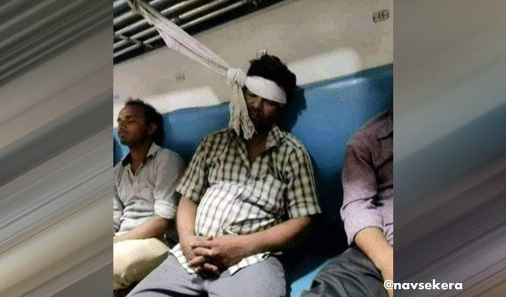 शख्स ने ट्रेन में सोने के लिए लगाया जबरदस्त जुगाड़, इंटरनेट पर तस्वीर हुई वायरल
