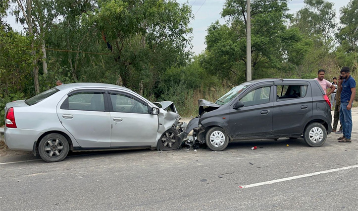 ऊना में दो कारों में जबरदस्त टक्करः एक महिला की गई जान, 9 घायल अस्पताल में