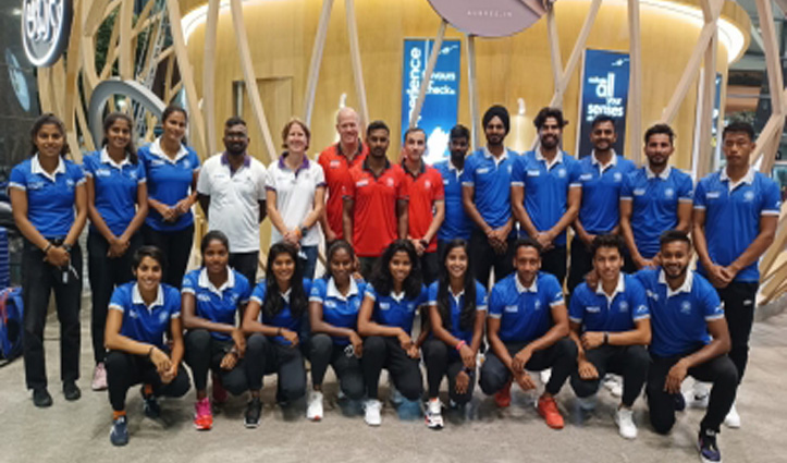 एफआईएच हॉकी-5 में भाग लेने के लिए भारतीय और महिला टीम स्विट्जरलैंड रवाना