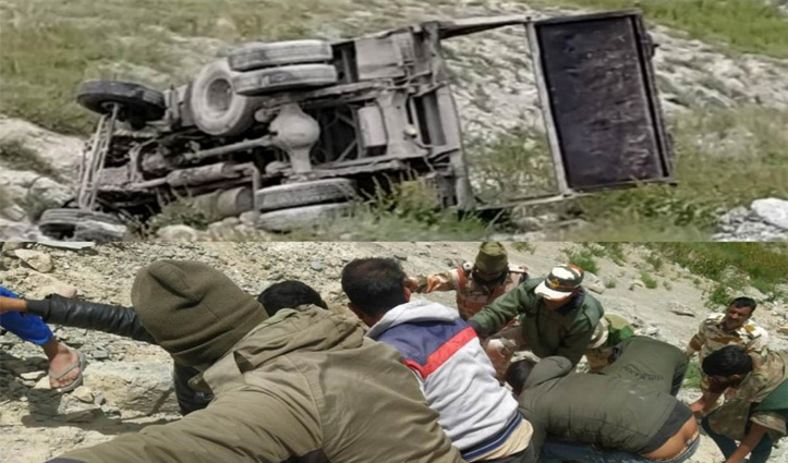 मनाली-लेह मार्ग पर खाई में गिरा ट्रक, तीन की गई जान; तीन गंभीर घायल