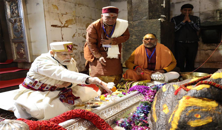 Wearing Himachali dress Chola Dera, PM Modi visited Baba Kedar