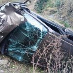 आनी के राणा बाग में खाई में गिरी कार,चालक की गई जान