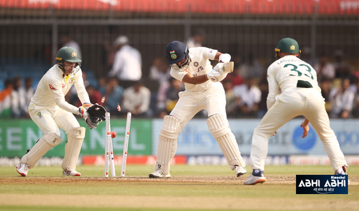 INDvsAUS 3rdTest: ऑस्ट्रेलियाई स्पिनरों के सामने टीम इंडिया पस्त, पहली पारी में बनाए 109 रन