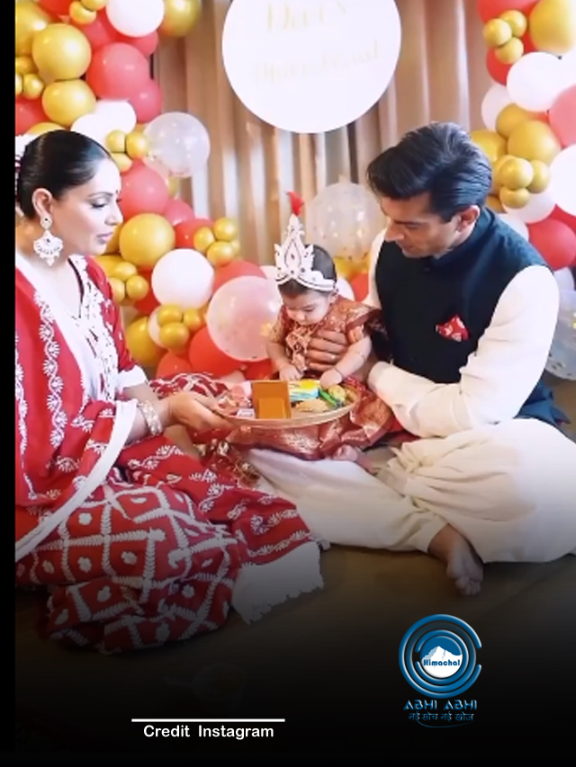 बिपाशा बसु की 6 महीने की बेटी ने पहनी साड़ी, यूं हुई मुखे भात की रस्म