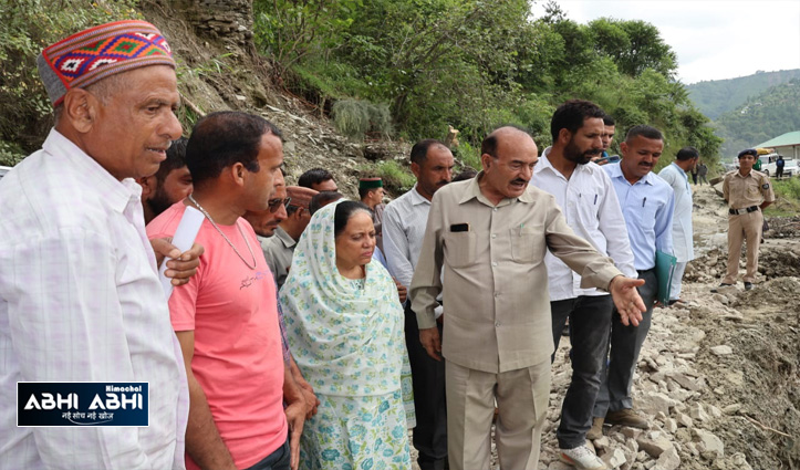 mp pratibha singh on via kataula road