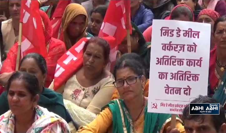 mdm-workers-surrounded-himachal-assembly-demanding-salary-due-since-5-month