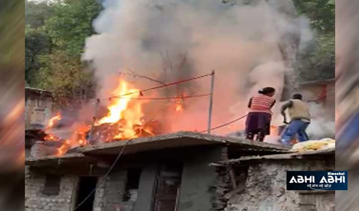 चंबा के मंगलेरा गांव में 4 गोशालाएं जलकर राख; लाखों का नुकसान