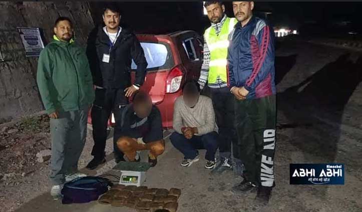 कुल्लू में 42 किलो 64 ग्राम नशा जब्त, पंजाब के दो युवक गिरफ्तार