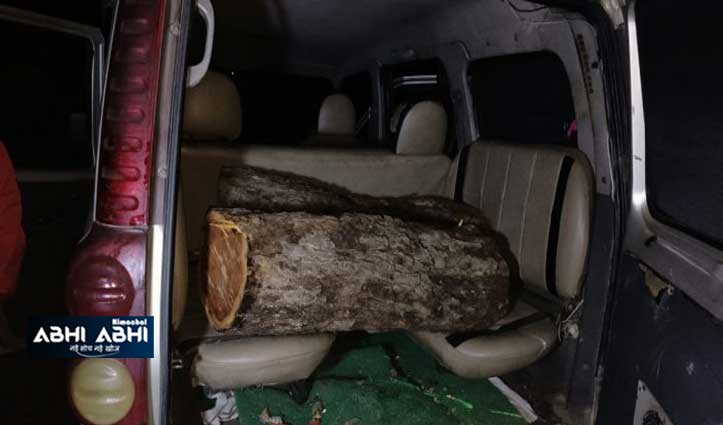 पांवटा साहिब पुलिस ने उत्तराखंड की गाड़ी से बरामद किए खैर के नग