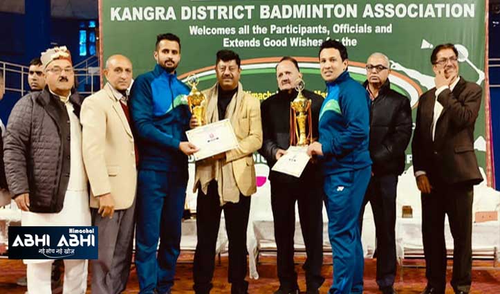 Shimla dominates in Masters Badminton Championship Himanshu single, Sunny Papata and Himanshu become champions