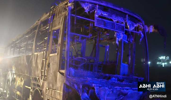 Haryana में चलती बस में आठ श्रद्धालु जिंदा जले, 25 से ज्यादा झुलसे, एक्सप्रेस-वे पर हादसा