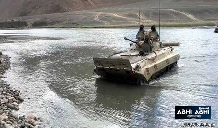 लद्दाख में बड़ा हादसा, टैंक अभ्यास के दौरान नदी का बढ़ा जलस्तर, पांच जवान शहीद
