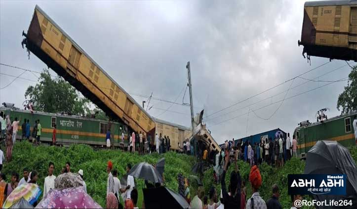 पं बंगाल में बड़ा रेल हादसा, कंचनगंगा एक्सप्रेस ट्रेन के मालगाड़ी ने मारी टक्कर