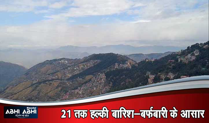 Himachal में आज मौसम साफ,कल से बिगड़ेंगे मिजाज-तीन दिन एक्टिव रहेगा वेस्टर्न डिस्टरबेंस