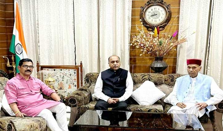 हिमाचल BJP के संगठन मंत्री सिद्धार्थन को लेकर Jairam पहुंचे Dhumal की चौखट पर-सियासत गरमाई