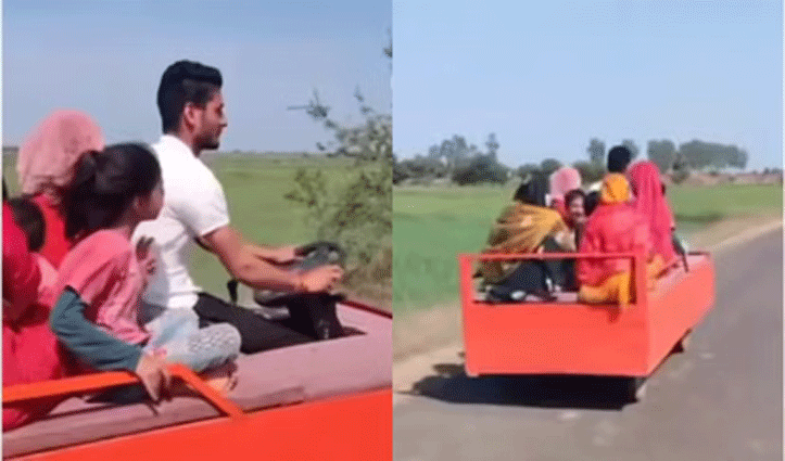 जनाब ने पलंग को ही बना डाला कार, देसी जुगाड़ देख लोगों ने की खूब तारीफ