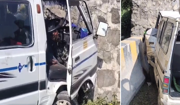 कांगड़ा में दर्दनाक सड़क हादसा- डंगे से टकराई वैन, पति-पत्नी की मौ#त