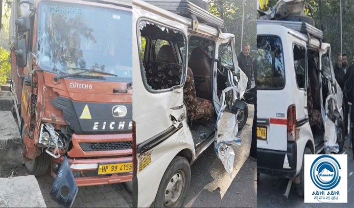 परवाणु में बड़ा हादसा: ट्रक और टैक्सी में टक्कर, दो गंभीर पीजीआई रेफर