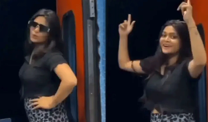 ट्रेन के दरवाजे पर रील बना रही थी लड़की, अचानक पहुंची मां और फिर हुआ ये