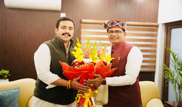 मंत्री शिवराज चौहान से मिले विक्रमादित्य- डोडराक्वार सड़क काम को जल्द पूरा करने का आग्रह-1200 KM नई सड़कों का प्रस्ताव