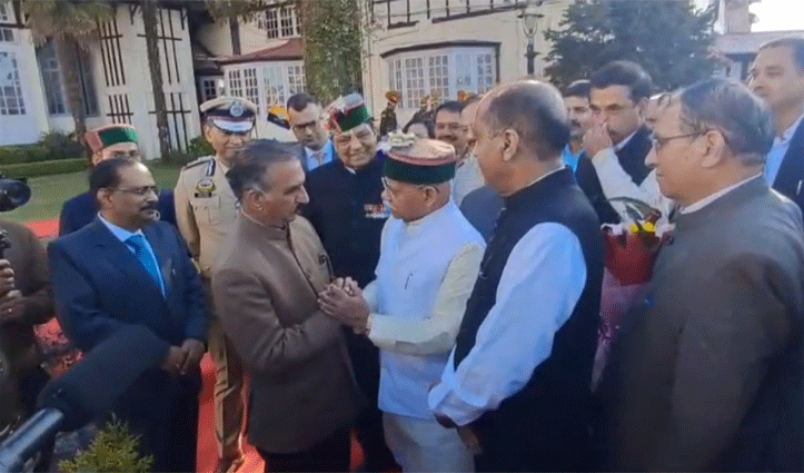 हिमाचल लोकभवन से राज्यपाल शुक्ल की विदाई: सीएम शुक्ल बोले-  राज्यसभा चुनाव को लेकर पहले ही निश्चिंत थी कांग्रेस
