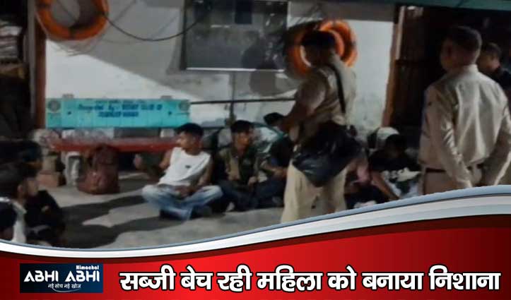 मंडी-पठानकोट हाईवे पर महिला से चेन स्नैचिंग का प्रयास, लोगों ने पंजाब के 9 युवकों को दबोचा